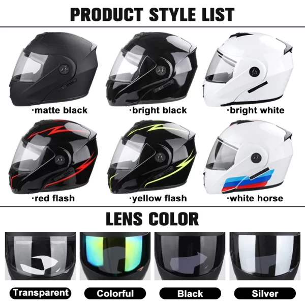 Casco de motocicleta Uchoose con doble lente - compra directa a china - aliexpress - Imagen 4